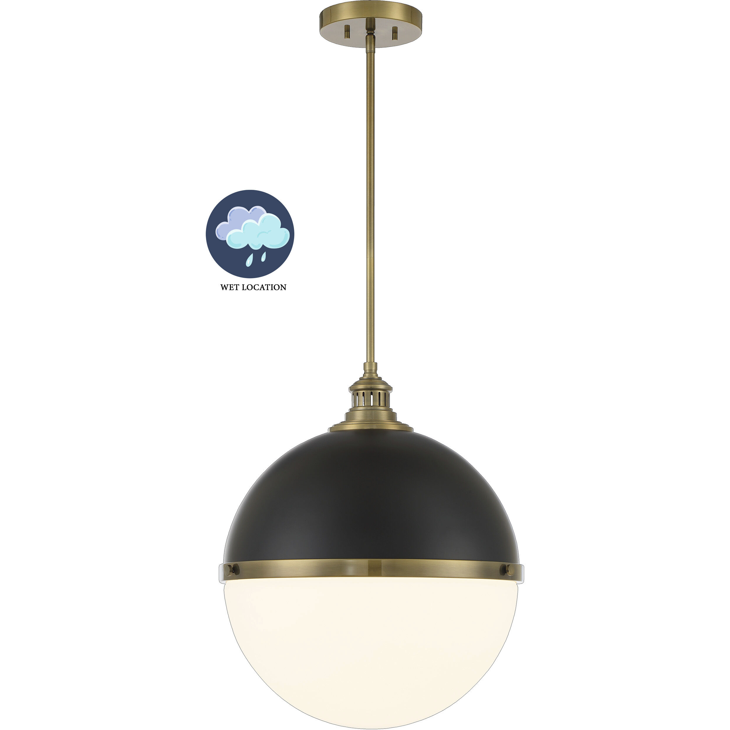 Vorey 1 Light 17.5 inch Coal And Oxidized Aged Brass Pendant Ceiling Light